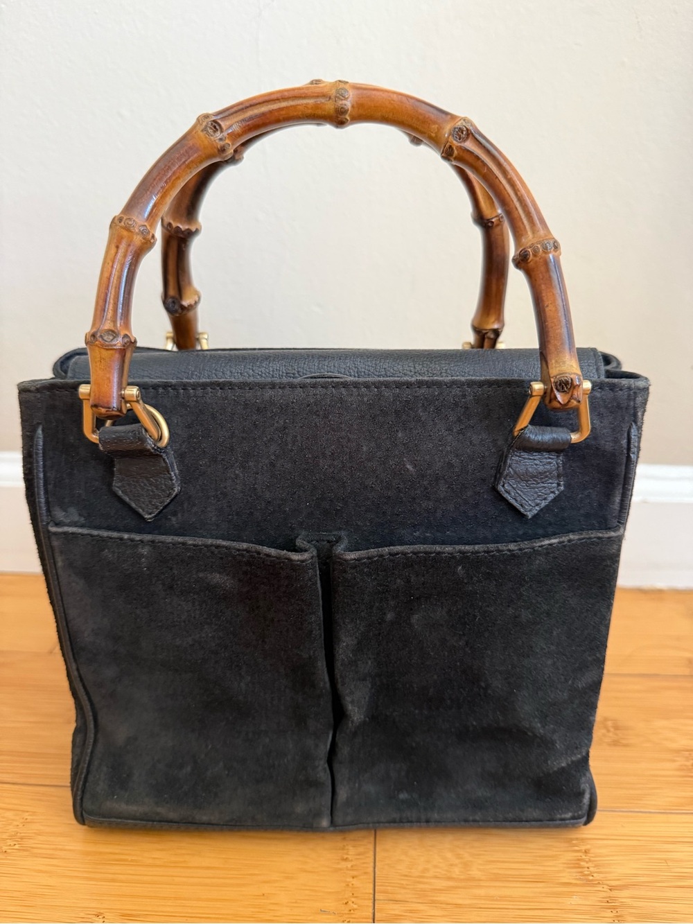 Gucci Suede Diana Mini Tote with Bamboo Handles